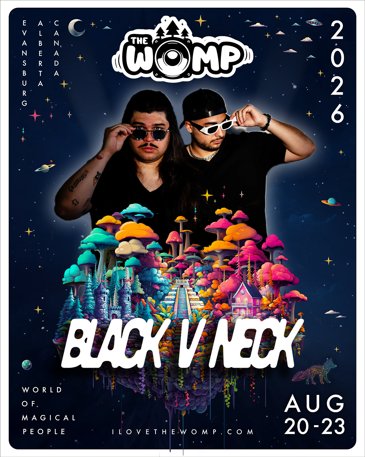 BLACK V NECK artist image from The Womp Music Festival official schedule