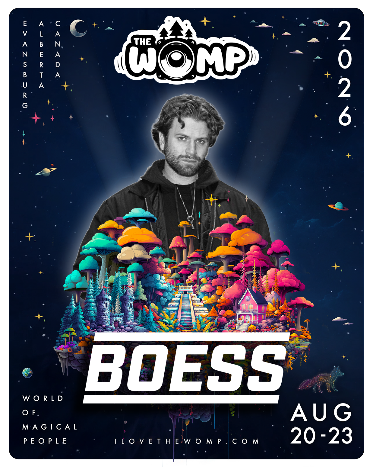 BOESS artist image from The Womp Music Festival official schedule